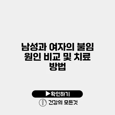 남성과 여자의 불임 원인 비교 및 치료 방법