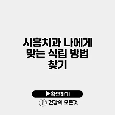 시흥치과 나에게 맞는 식립 방법 찾기