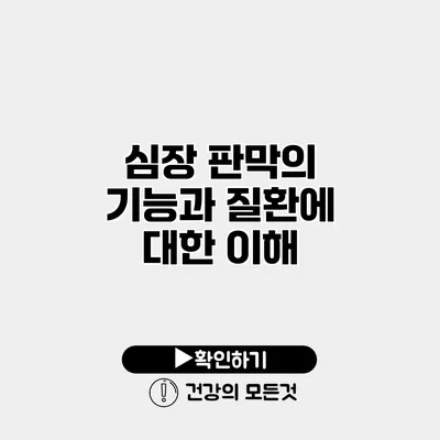 심장 판막의 기능과 질환에 대한 이해