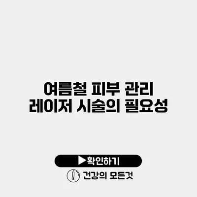 여름철 피부 관리 레이저 시술의 필요성