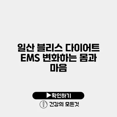 일산 블리스 다이어트 EMS 변화하는 몸과 마음