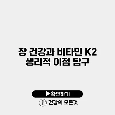 장 건강과 비타민 K2 생리적 이점 탐구