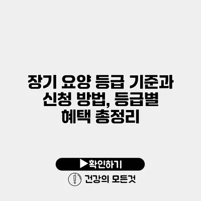 장기 요양 등급 기준과 신청 방법, 등급별 혜택 총정리
