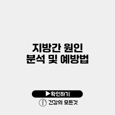 지방간 원인 분석 및 예방법