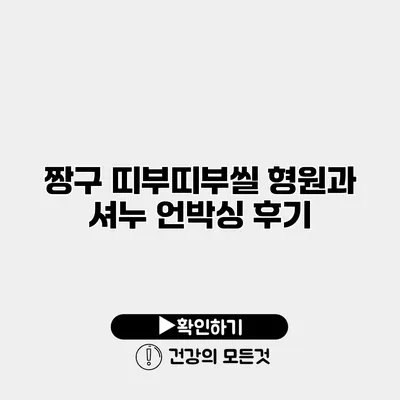 짱구 띠부띠부씰 형원과 셔누 언박싱 후기