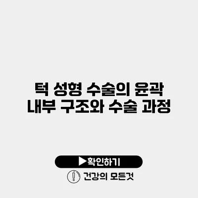 턱 성형 수술의 윤곽 내부 구조와 수술 과정