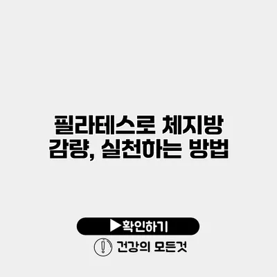 필라테스로 체지방 감량, 실천하는 방법