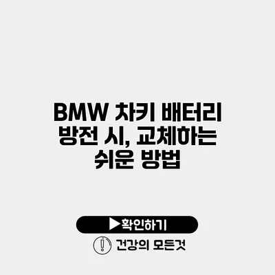 BMW 차키 배터리 방전 시, 교체하는 쉬운 방법