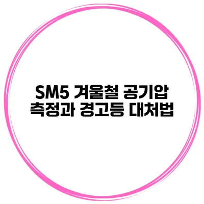 SM5 겨울철 공기압 측정과 경고등 대처법