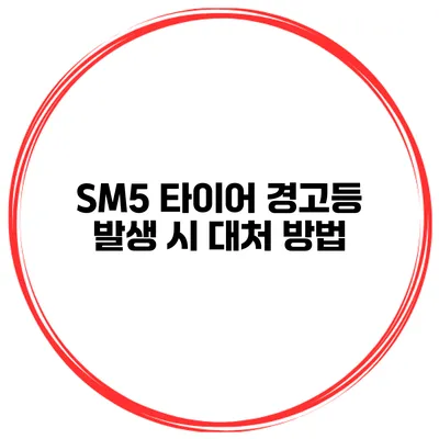 SM5 타이어 경고등 발생 시 대처 방법