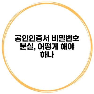 공인인증서 비밀번호 분실, 어떻게 해야 하나?