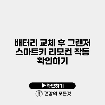 배터리 교체 후 그랜저 스마트키 리모컨 작동 확인하기