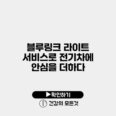 블루링크 라이트 서비스로 전기차에 안심을 더하다