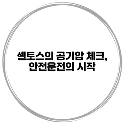 셀토스의 공기압 체크, 안전운전의 시작