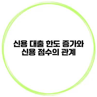 신용 대출 한도 증가와 신용 점수의 관계