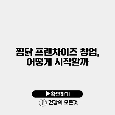찜닭 프랜차이즈 창업, 어떻게 시작할까?