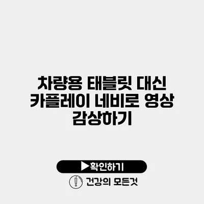 차량용 태블릿 대신 카플레이 네비로 영상 감상하기