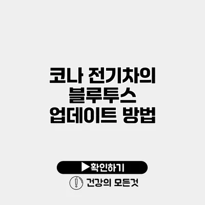 코나 전기차의 블루투스 업데이트 방법