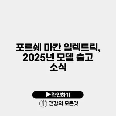 포르쉐 마칸 일렉트릭, 2025년 모델 출고 소식
